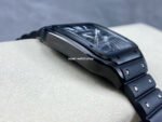 THB Factory Cartier Santos WSSA0039 39.8mm Steel Rubber Strap Roman Numerals Black Dial - Image 5
