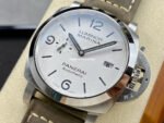 TTF Factory Panerai Luminor Marina PAM 01314 Steel Leather Strap Arabic Numerals White Dial - Image 3