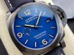 TTF Factory Panerai Luminor Marina PAM 1021 Titanium Textile Strap Arabic Numerals Blue Dial - Image 2
