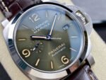 TTF Factory Panerai Luminor Marina PAM01116 Steel Leather Strap Arabic Numerals Olive Green Dial - Image 2