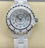TW Factory Chanel Quartz J12 H5703 33mm Full White Ceramic Diamond White Dial