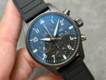 TW Factory IWC Pilot Chronograph Top Gun IW388106 41mm Titanium Rubber Strap White Arabic Numerals Black Dial - Image 2