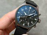 TW Factory IWC Pilot Chronograph Top Gun IW388106 41mm Titanium Rubber Strap White Arabic Numerals Black Dial - Image 3