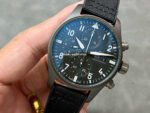 TW Factory IWC Pilot Chronograph Top Gun IW388106 41mm Titanium Textile Strap White Arabic Numerals Black Dial - Image 3