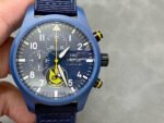 TW Factory IWC Pilot Chronograph Top Gun IW389109 44.5mm Ceramic Blue Rubber Strap Arabic Numerals Blue Dial