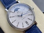 TW Factory IWC Portofino Midsize Automatic Moonphase IW659601 37.1mm Steel Blue Leather Strap White Dial - Image 2