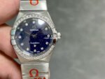 TW Factory Omega Constellation Quartz 131.10.25.60.53.001 27mm Diamond Bezel Full Steel Diamond Gypsophila Blue Dial