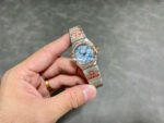 TW Factory Omega Constellation Quartz 131.25.28.60.99.001 27mm Diamond Bezel Half Rose Gold Steel Diamond Blue Dial - Image 5
