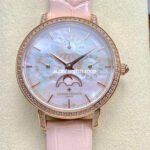 TW Factory Vacheron Constantin Traditionnelle Perpetual Calendar Ultra-Thin 4305T/000R-B947 Gold Pink Leather Strap Mother Of Pearl Dial