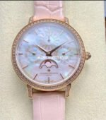 TW Factory Vacheron Constantin Traditionnelle Perpetual Calendar Ultra-Thin 4305T/000R-B947 Gold Pink Leather Strap Mother Of Pearl Dial