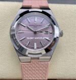 TW Factory Vacheron Constantin women's model 4605V/200A-B971 35mm Steel Rubber Strap Pink Dial