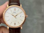 V7 Factory IWC Portofino Automatic IW356302 40mm Rose Gold Leather Strap Roman Numerals White Dial