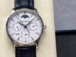 V9 Factory Jaeger-LeCoultre Master Ultra Thin Perpetual Q130842J 39mm Steel Leather Strap White Dial