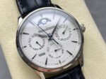 V9 Factory Jaeger-LeCoultre Master Ultra Thin Perpetual Q130842J 39mm Steel Leather Strap White Dial - Image 2