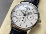 V9 Factory Jaeger-LeCoultre Master Ultra Thin Perpetual Q130842J 39mm Steel Leather Strap White Dial - Image 3