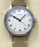 VC+ Factory Longines Heritage L28194932 38.5mm Steel Calf skin Strap Arabic Numerals White Dial