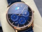 VR Factory Jaeger-LeCoultre Master Ultra Thin Perpetual Q114258J 39mm Rose Gold Leather Strap Blue Dial - Image 2