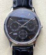 VR Factory Jaeger-LeCoultre Master Ultra Thin Perpetual Q130354J 39mm White gold Leather Strap Grey Dial