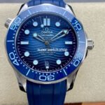 VS Factory Omega Seamaster Diver 300M 210.32.42.20.03.002 42mm Steel Blue Rubber Strap Blue Dial