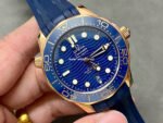 VS Factory Omega Seamaster Diver 300M 210.62.42.20.03.001 Co‑axial Master Chronometer 42mm Rose Gold Rubber Strap Blue Dial - Image 2