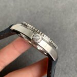 VS Factory Omega Seamaster Planet Ocean 215.33.40.20.01.001 39.5mm Steel Leather Strap Black Dial - Image 6