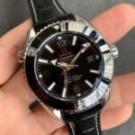 VS Factory Omega Seamaster Planet Ocean 215.33.40.20.01.001 39.5mm Steel Leather Strap Black Dial - Image 2