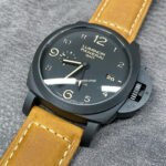 VS Factory Panerai Luminor 1950 3 Days GMT PAM 00441 44mm Black Ceramic Leather Strap Black Dial - Image 3