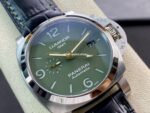 VS Factory Panerai Luminor GMT PAM 01056 44mm Steel Leather strap Green Dial - Image 3