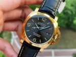 VS Factory Panerai Luminor Marina PAM01115 44mm Red Gold Leather Strap Black Dial - Image 4