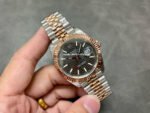 VS Factory Rolex Datejust 126331-0020 41mm Half Rose Gold Slate Motif Grey Dial Jubilee - Image 4