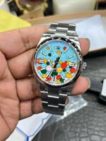 VS Factory Rolex Oyster Perpetual 126000-0009 36mm Bubbles Fringed Blue Dial - Image 6