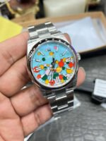 VS Factory Rolex Oyster Perpetual 126000-0009 36mm Bubbles Fringed Blue Dial - Image 2