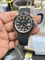 VS Factory Rolex Yacht-Master 126655 40mm Rose Gold Oysterflex Black Dial - Image 3