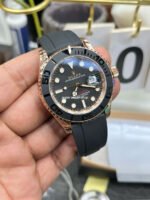 VS Factory Rolex Yacht-Master 126655 40mm Rose Gold Oysterflex Black Dial - Image 2