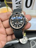 VS Factory Rolex Yacht-Master 126655 40mm Rose Gold Oysterflex Black Dial - Image 6
