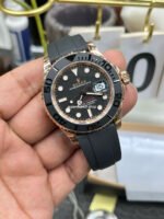 VS Factory Rolex Yacht-Master 126655 40mm Rose Gold Oysterflex Black Dial - Image 5