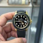 VS Factory Rolex Yacht-Master 226658 42mm Yellow Gold Oysterflex Black Dial