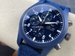 VVS Factory IWC Pilot Chronograph Top Gun IW389404 42mm Ceramic Rubber Strap Arabic Numerals Blue Dial - Image 3