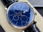 VVS Factory IWC Portofino Chronograph IW391019 42mm Steel Leather Strap Blue Dial - Image 2