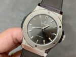 WWF Factory Hublot Classic Fusion 542.NX.7071.LR 42mm Titanium Leather Strap Grey Dial - Image 3