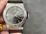 WWF Factory Hublot Classic Fusion 542.NX.7071.LR 42mm Titanium Leather Strap Grey Dial