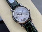 YF Factory Chopard Happy Sport 278590-3001 30mm Steel Green Leather Strap Roman Numerals White Dial - Image 2