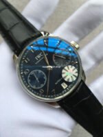 YL Factory IWC Portuguese IW500109 42mm Steel Leather Strap Steel Arabic Number Black Dial - Image 2