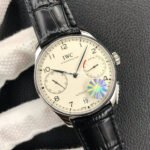 YL Factory IWC Portuguese IW500710 42.3mm Steel Leather Strap Silver Arabic Number White Dial - Image 3