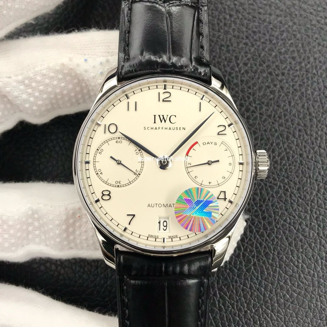 YL-Factory-IWC-Portuguese-IW500710-42.3mm-Steel-Leather-Strap-Silver-Arabic-Number-White-Dial-6.jpg YL Factory IWC Portuguese IW500710 42.3mm Steel Leather Strap Silver Arabic Number White Dial - Image 1