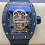 YS Factory Tourbillon Richard Mille Manual Winding RM52-01 44.3mm Black Ceramic Rubber Strap Skeletonized Dial