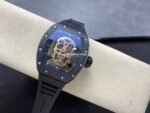 YS Factory Tourbillon Richard Mille Manual Winding RM52-01 44.3mm Black Ceramic Rubber Strap Skeletonized Dial - Image 4