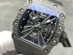 YS Factory Tourbillon Richard Mille RM12-01 42mm Carbon Fiber Rubber Strap Tourbillon Skeleton Dial - Image 3