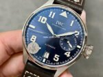 ZF Factory IWC Big Pilot IW500908 46mm Steel Leather Strap Blue Arabic Number Dial - Image 3