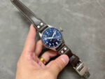 ZF Factory IWC Big Pilot IW501002 46mm Steel Leather Strap Blue Arabic Number Dial - Image 4